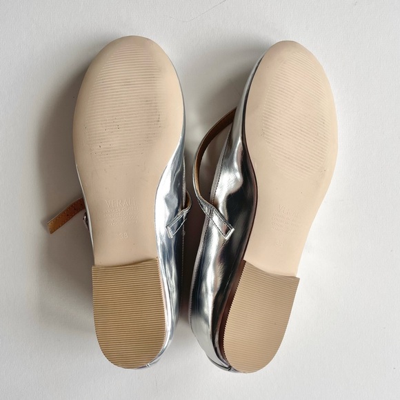 Verali Bami Mary-Jane Flats - Silver Smooth - Picture 8 of 10